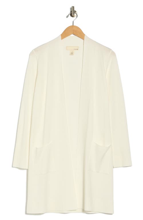 By Design Hudson Mid Thigh Lightweight Cardigan In White