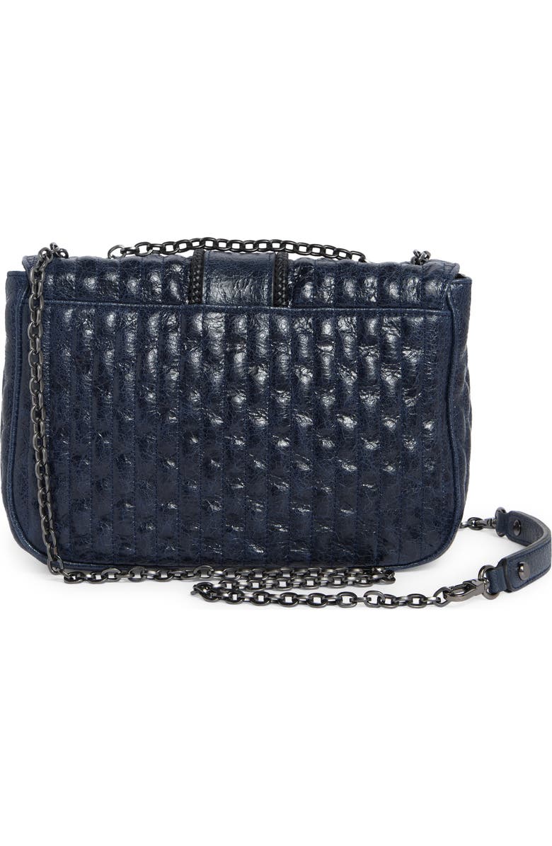 Longchamp Small Amazone Leather Quilted Convertible Crossbody Bag, Alternate, color, Navy