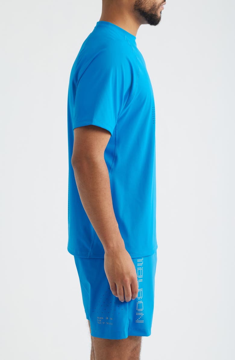 Malbon Golf MRC Perforated Baselayer T-Shirt, Alternate, color, Directoire Blue