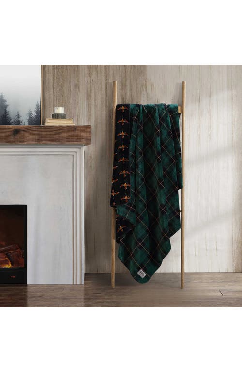 Eddie Bauer Capitol Hill Plaid Throw Blanket In Dark Green