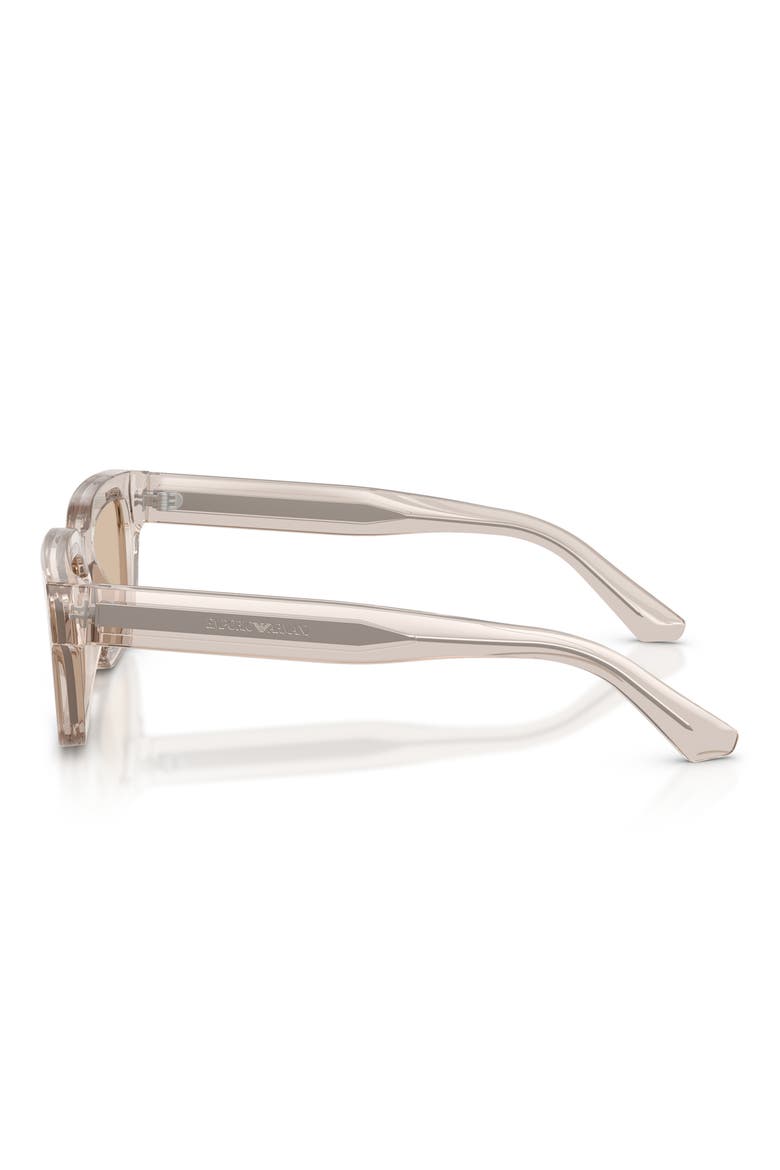 53mm Square Sunglasses, Alternate, color, TRANSPARENT TUNDRA / BROWN