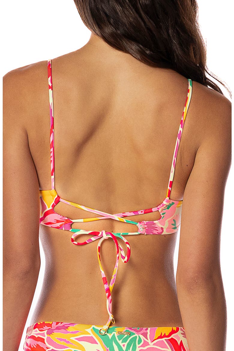 Dream Garden Dainty Reversible Underwire Bikini Top, Alternate, color, PINK