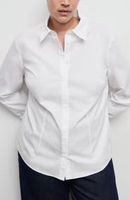 MANGO Slim Fit Poplin Shirt
