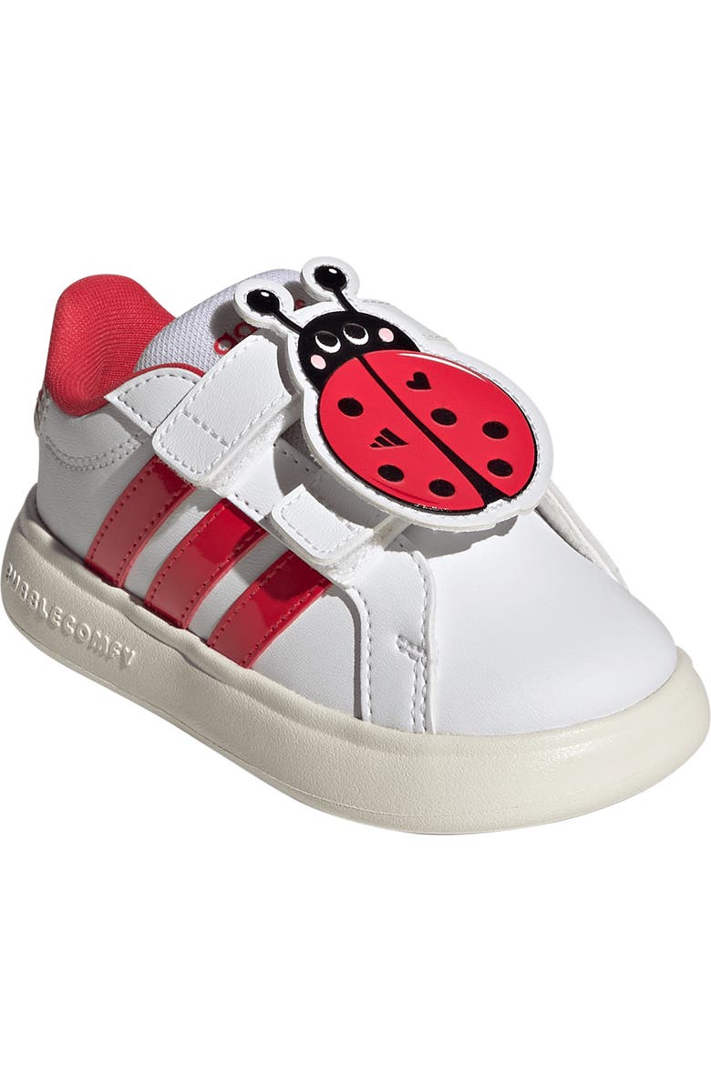 adidas Kids' Grand Court 3.0 Sneaker, Main, color, White/ Pure Ruby/ Off White