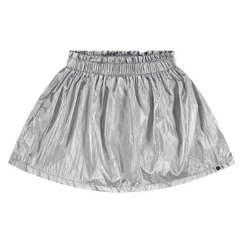 Cinched Foil Skirt