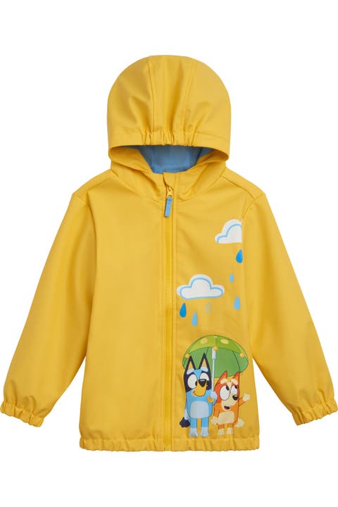 Zip-Up Hooded Rain Jacket