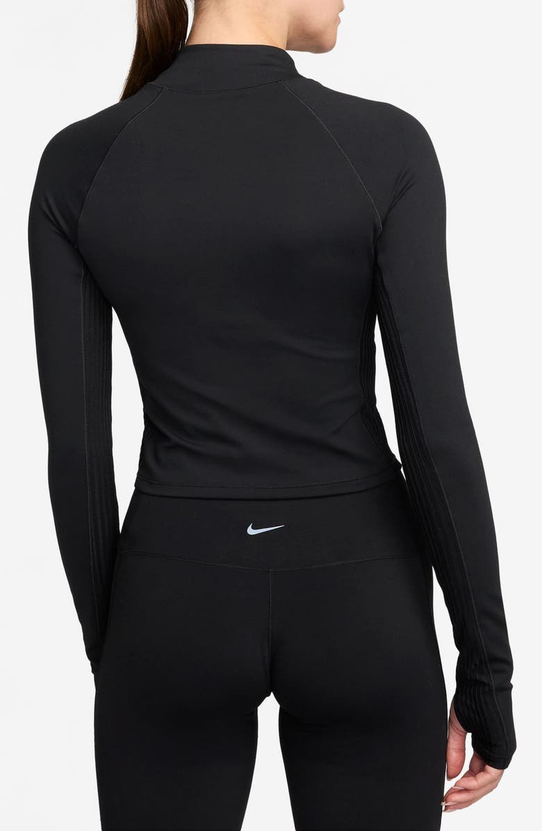 Nike Pro Dri-FIT Funnel Neck Top, Alternate, color, Black/ White