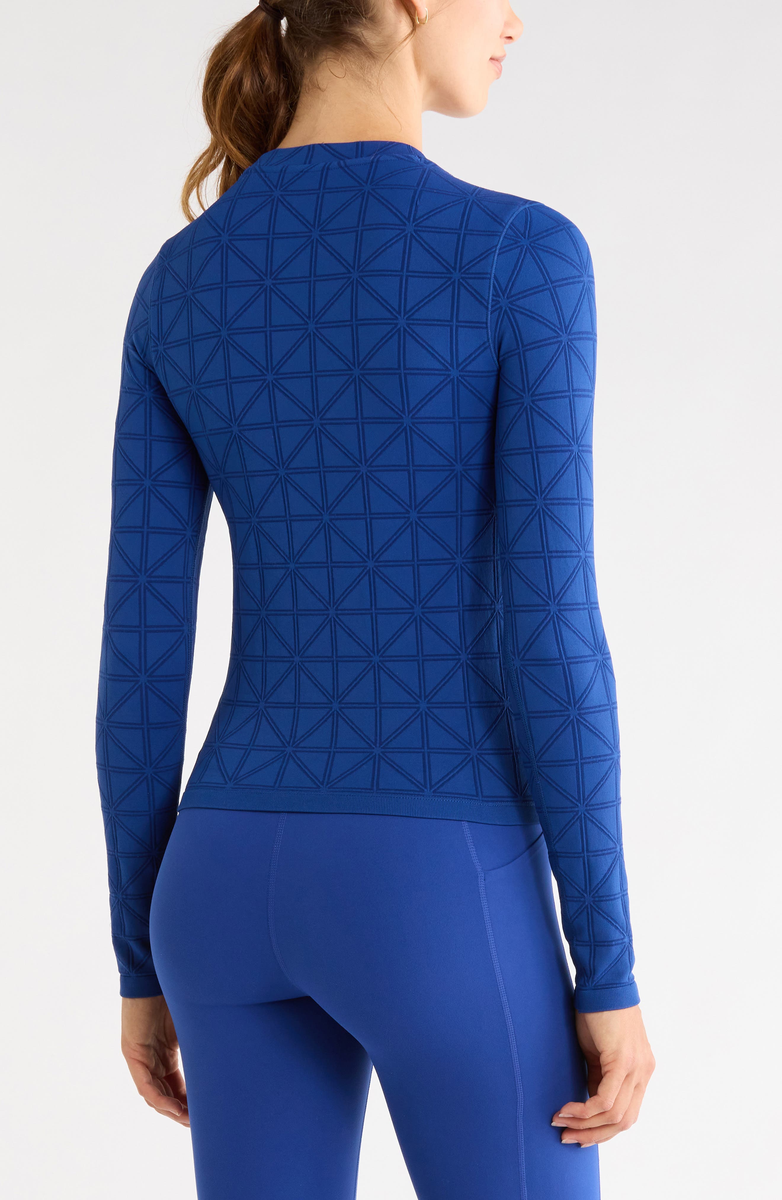 Zella Seamless Diamond Long Sleeve Top (Women) | Nordstrom