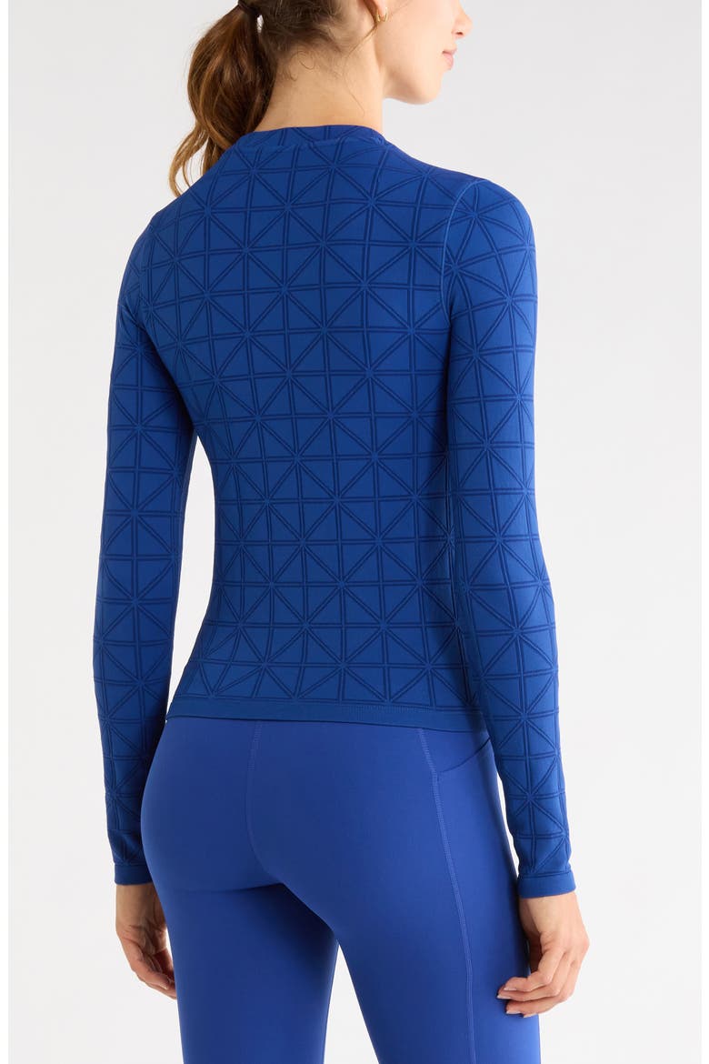 Seamless Diamond Long Sleeve Top, Alternate, color, BLUE SODALITE