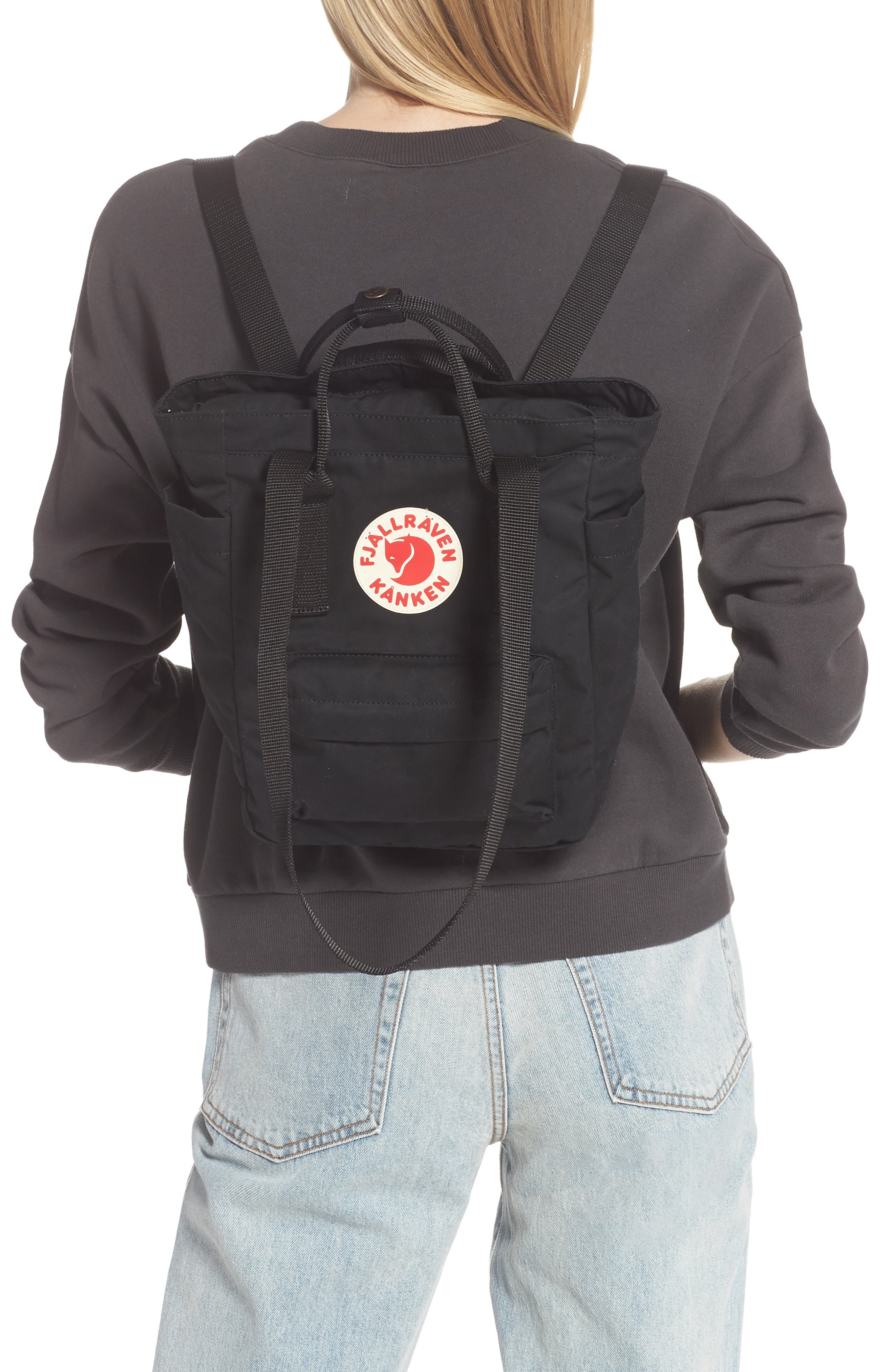 Mini Kånken Tote Backpack, Alternate, color, BLACK