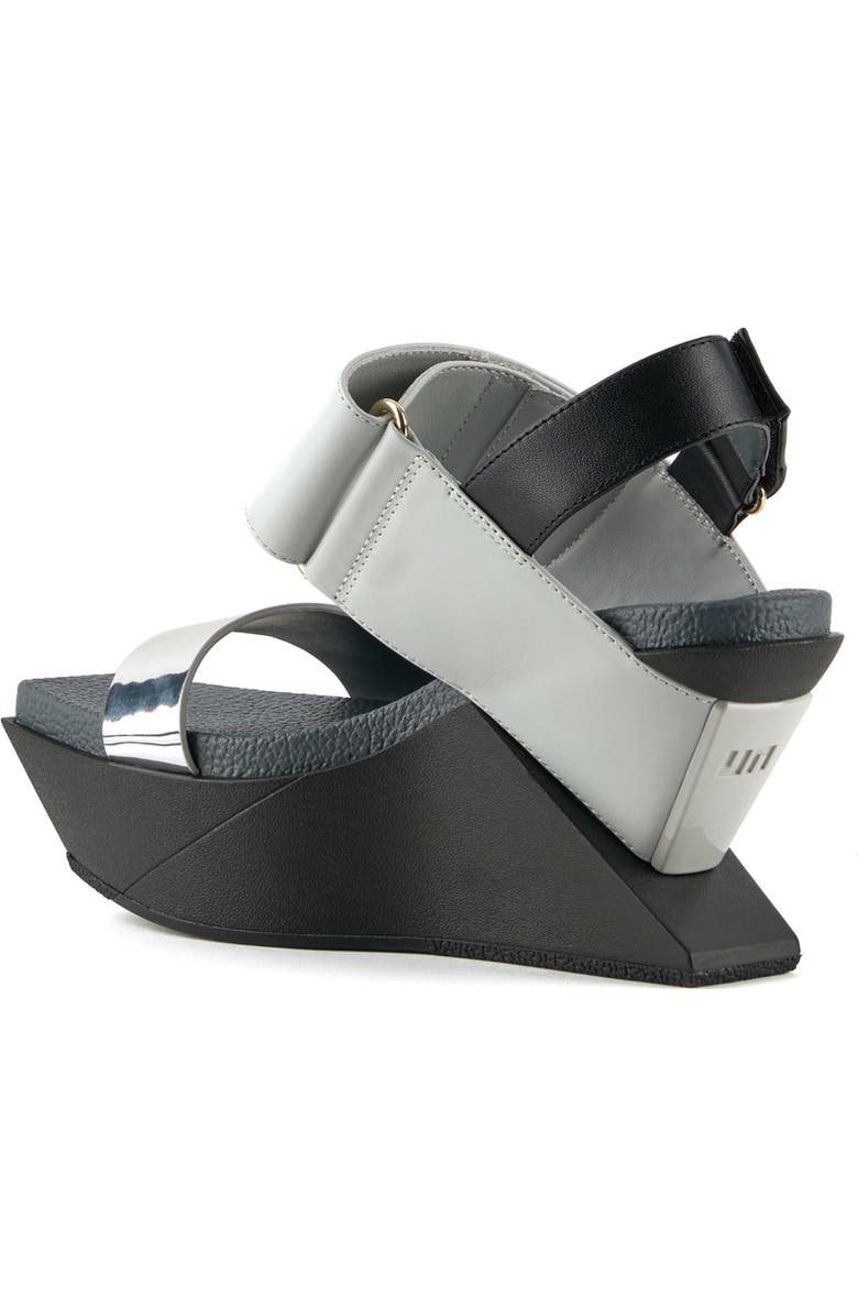 United Nude Delta Wedge Sandal, Alternate, color, Steel