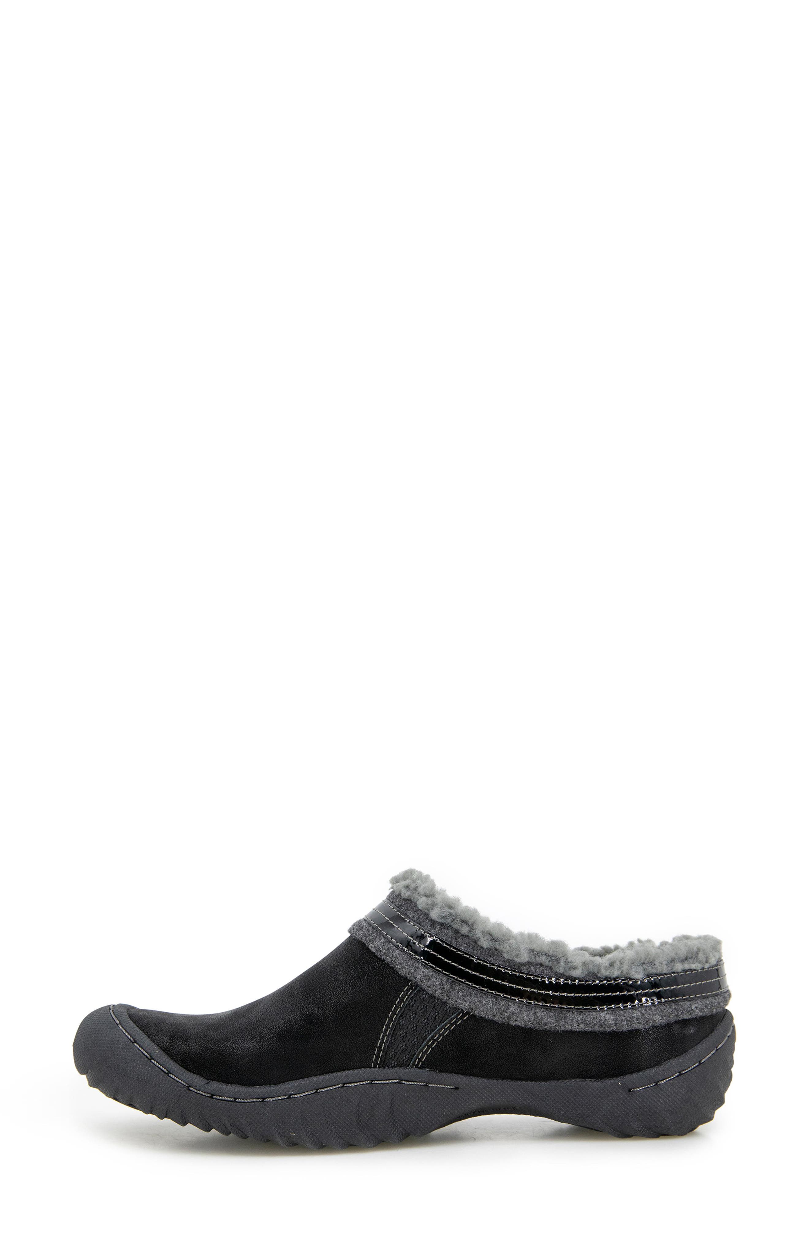 JBU Ginger Faux Fur Lined Clog, Alternate, color, Black