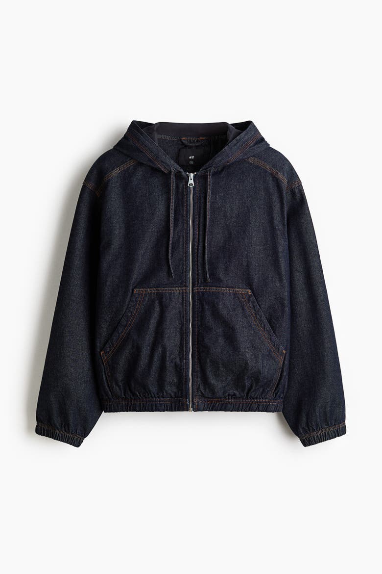 Hooded Workwear Jacket, Alternate, color, Dark denim blue
