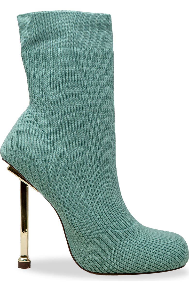 CHASE AND CHLOE Knit Stiletto Bootie, Alternate, color, Sage