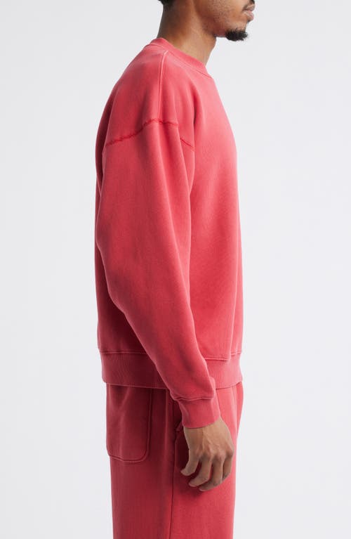 Elwood Core Oversize Crewneck Sweatshirt In Red