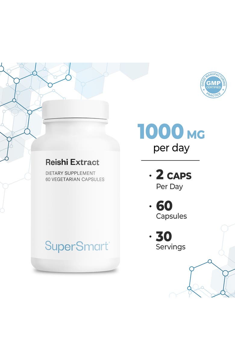 SuperSmart Reishi Extract 1000mg, Alternate, color, NO COLOR