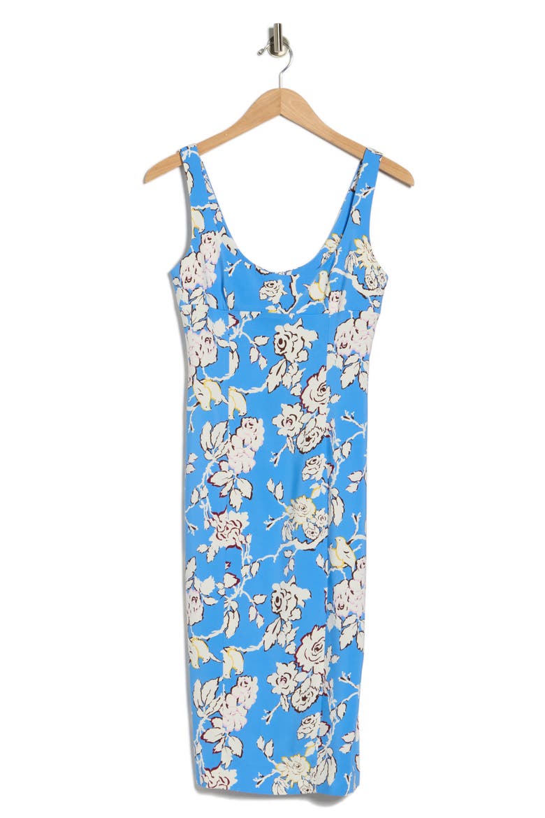 Socrates Floral Sleeveless Sheath Dress, Alternate, color, CHINA VINE MEDIUM BLUE