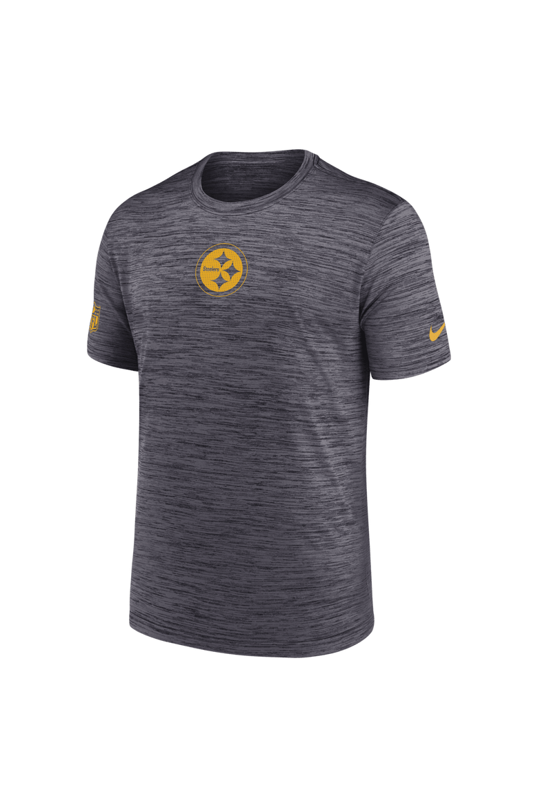 Men's Nike Black Pittsburgh Steelers Big & Tall Sideline Velocity Performance T-Shirt, Alternate, color, Black