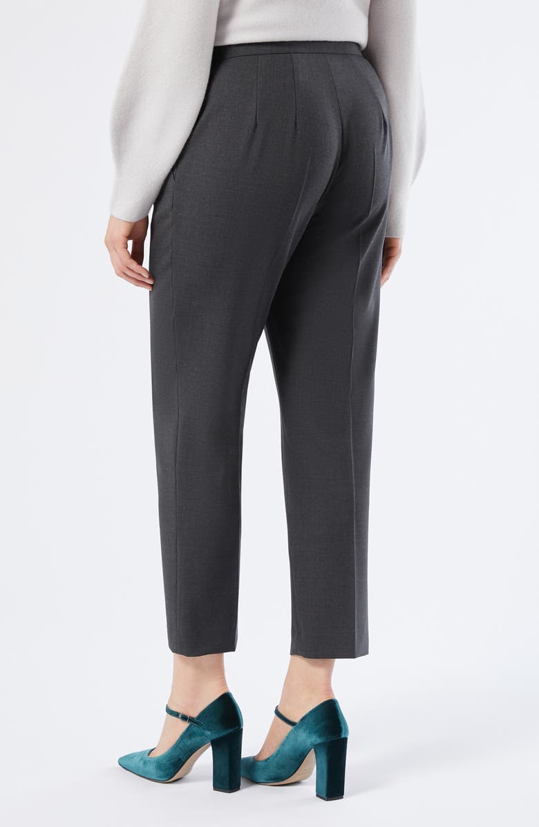 Marina Rinaldi Candore Stretch Virgin Wool Pants, Alternate, color, Dark Grey