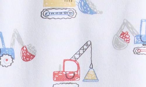 Kissy Kissy Print Pima Cotton Footie In White