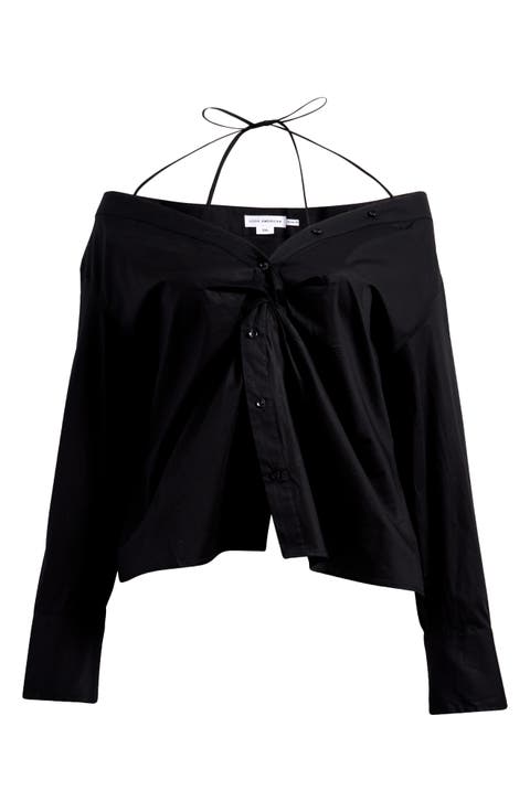 Poplin Off the Shoulder Top (Regular & Plus)