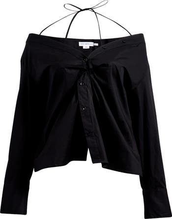 Poplin Off the Shoulder Top