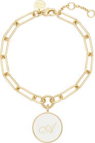 Brook and York Callie Initial Enamel Pendant Bracelet