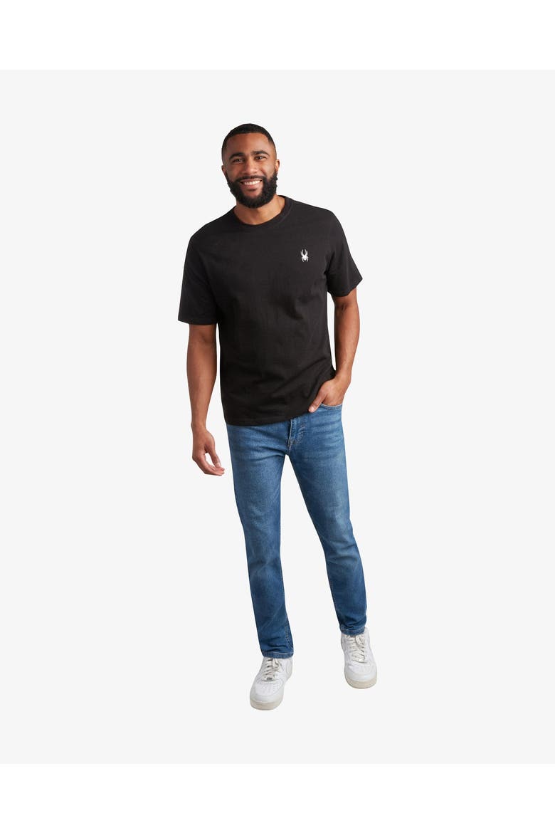 Men Short Sleeve Mountain Tee, Main, color, Black