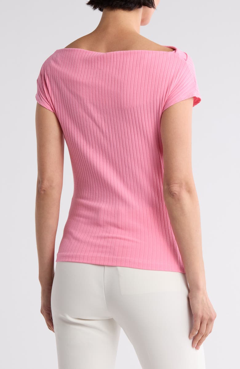Renee C Rib Asymmetric Top, Alternate, color, Pink