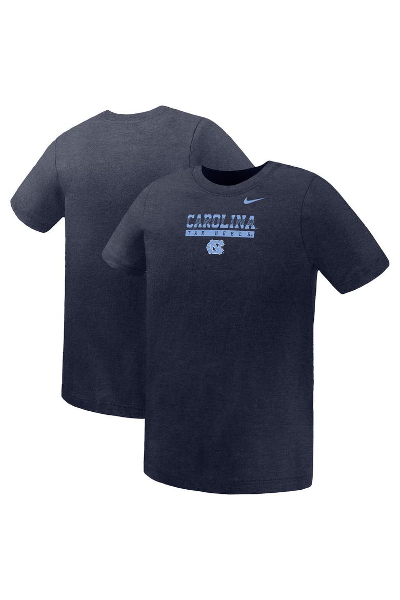 Preschool Nike Navy North Carolina Tar Heels Name Bar Legend Dri-FIT T-Shirt, Main, color, Navy
