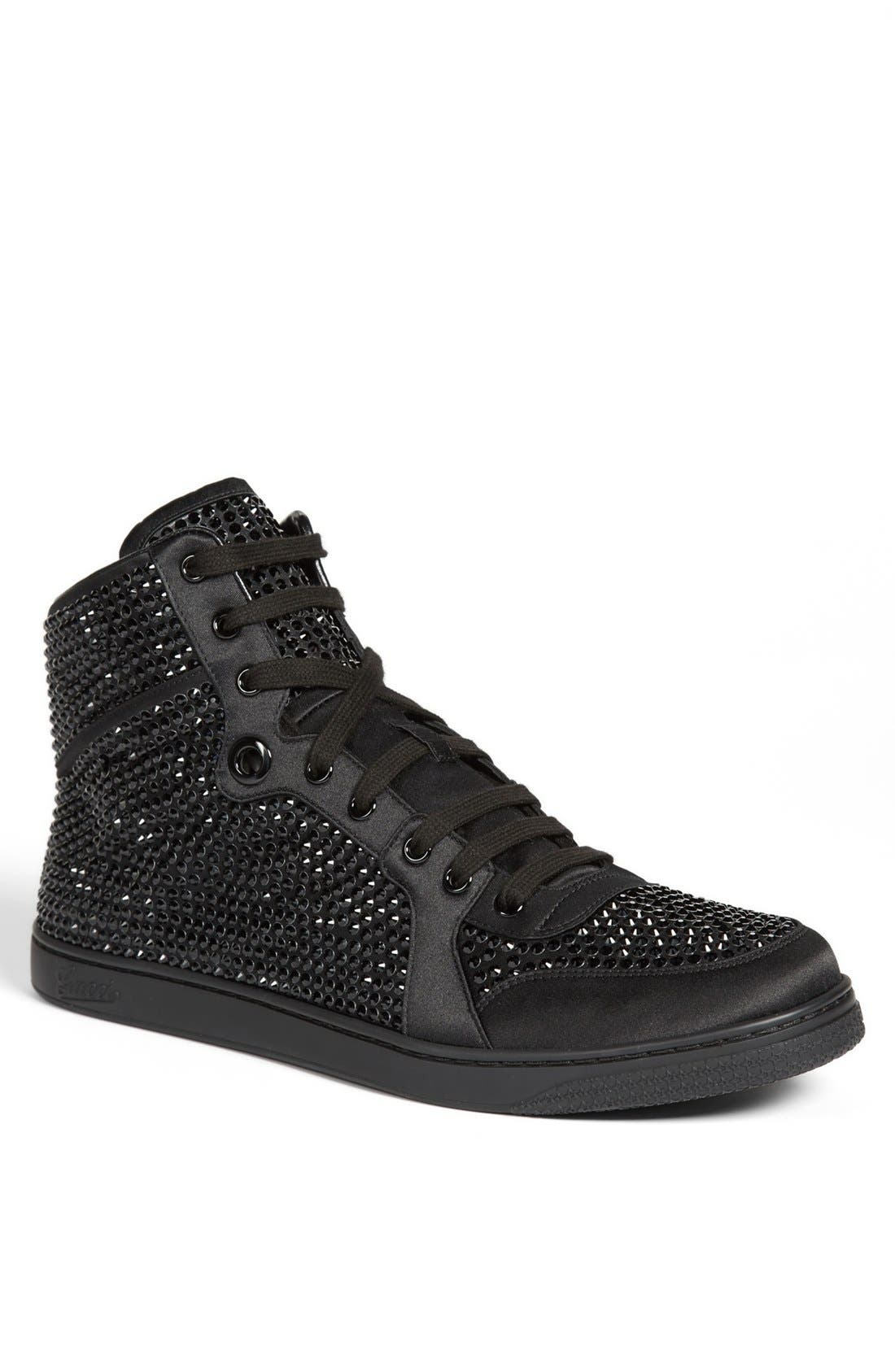 Gucci 'Coda' Crystal High Top Sneaker, Main, color, 