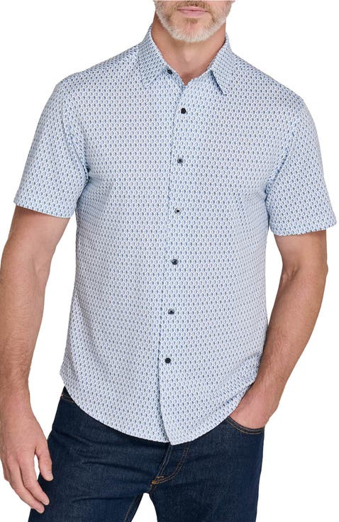 Diamond Shadow Luxe Cross Dyed Knit Short Sleeve Shirt