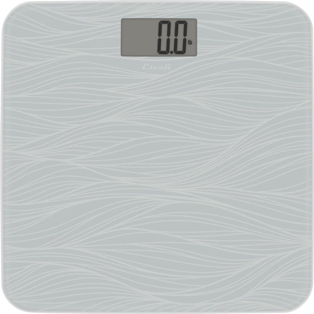Escali Glass Waves Bathroom Scale In Gray