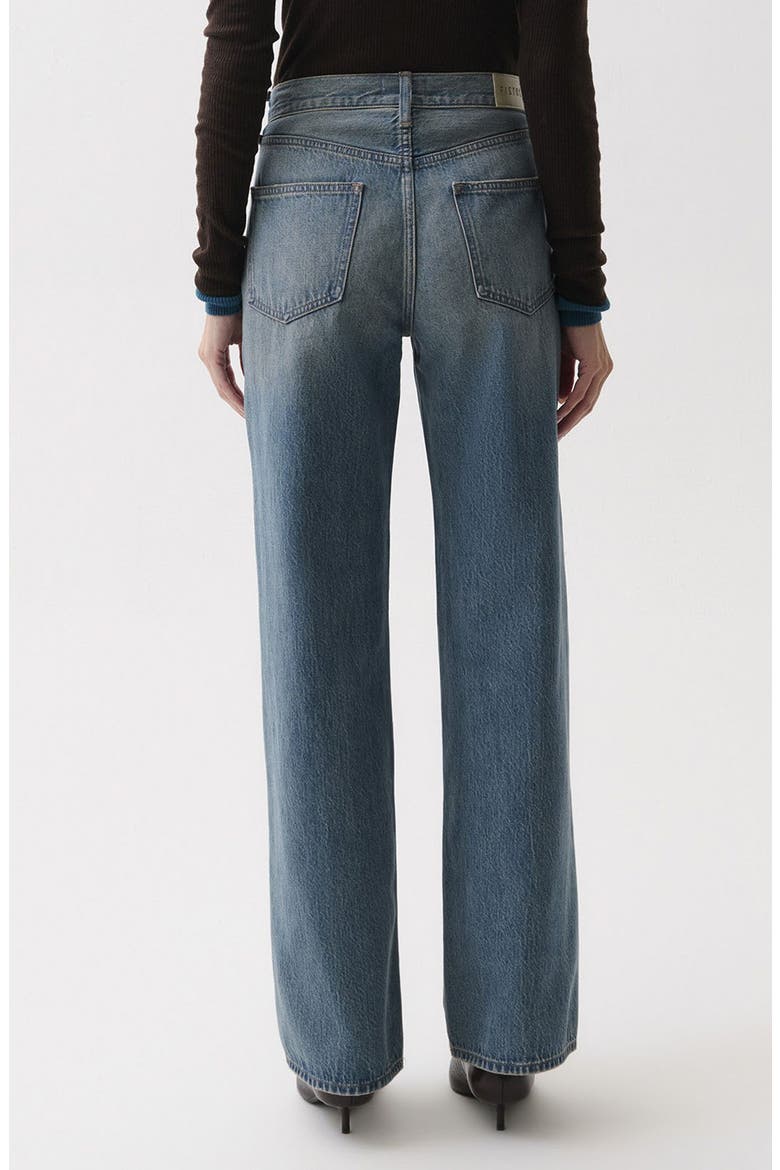 Harlowe High Waist Petite Wide Leg Jeans, Alternate, color, GREAT FALLS