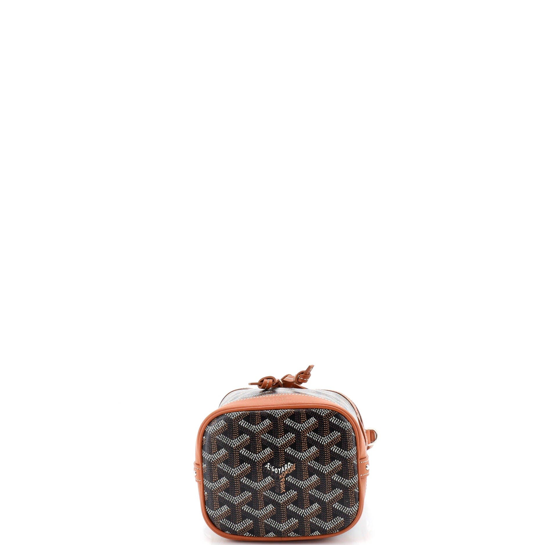 Pre-Owned Goyard Petit Flot Bucket Bag Coated Canvas Mini, Alternate, color, Brown