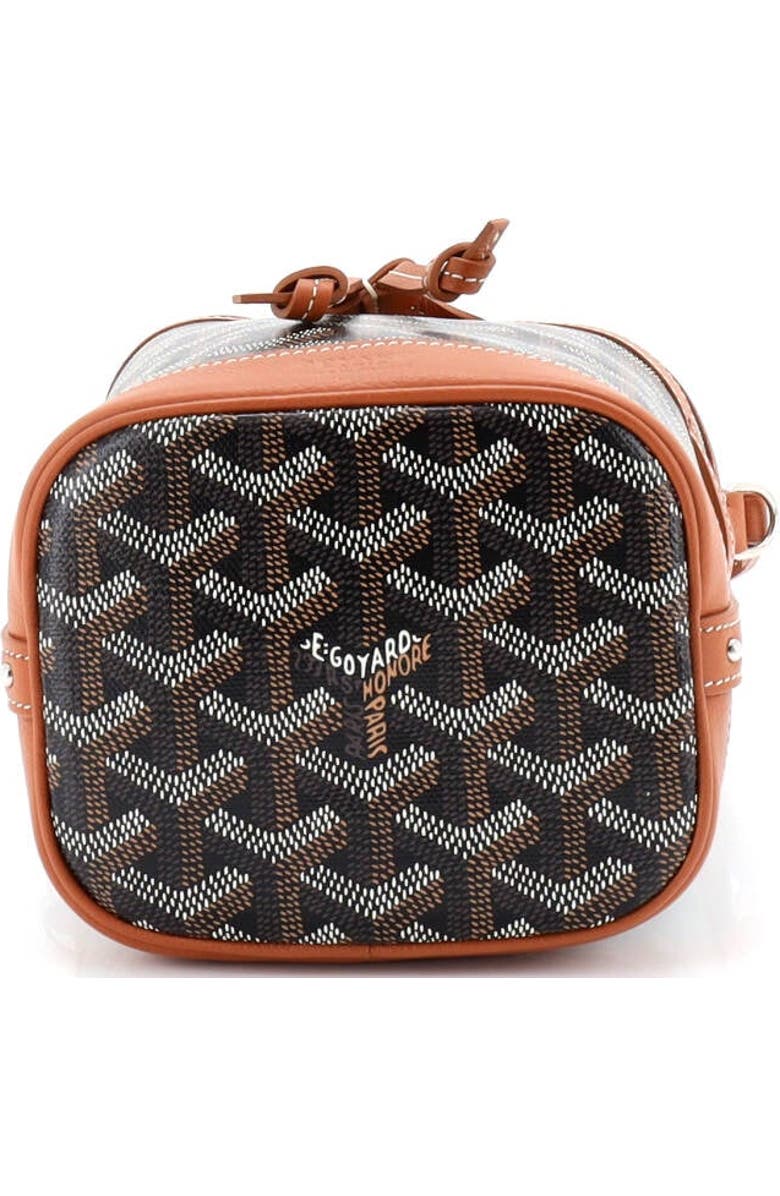 Pre-Owned Goyard Petit Flot Bucket Bag Coated Canvas Mini, Alternate, color, Brown