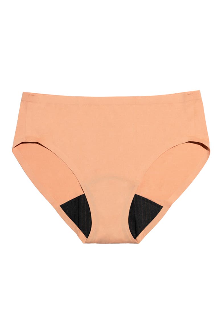 Period & Leakproof Seamless Briefs, Alternate, color, BEIGE