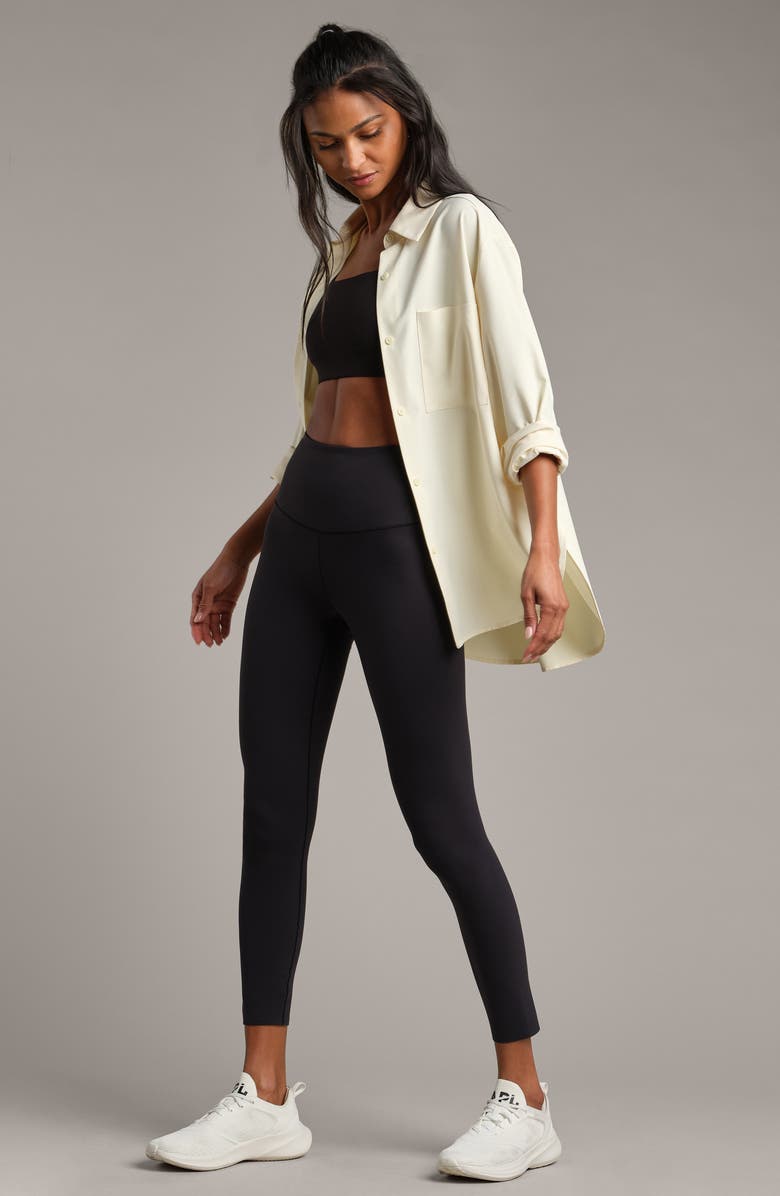 Rhone Mirage Oversize Button-Down Shirt, Alternate, color, Lemon Mist