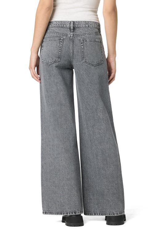 Joe's Crystal Embellished Low Rise Wide Leg Jeans In Gray