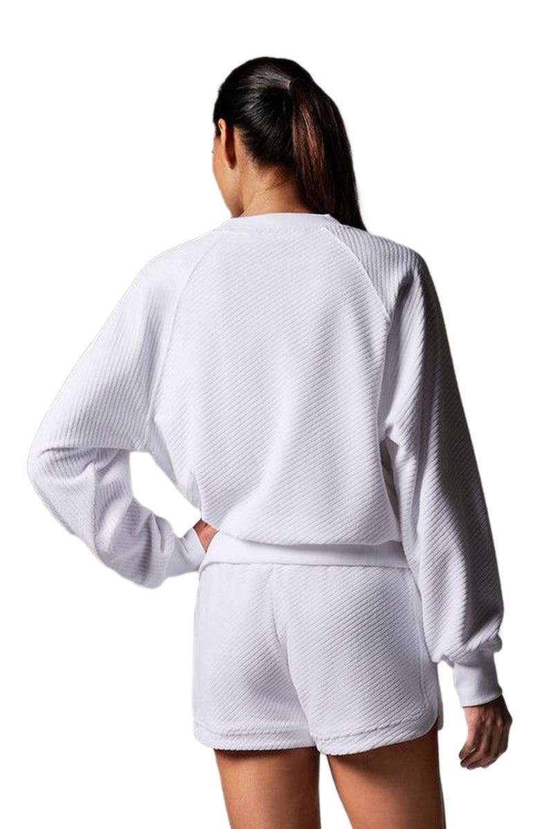 Tavi Ease Crew Terry Sweatshirt, Alternate, color, White