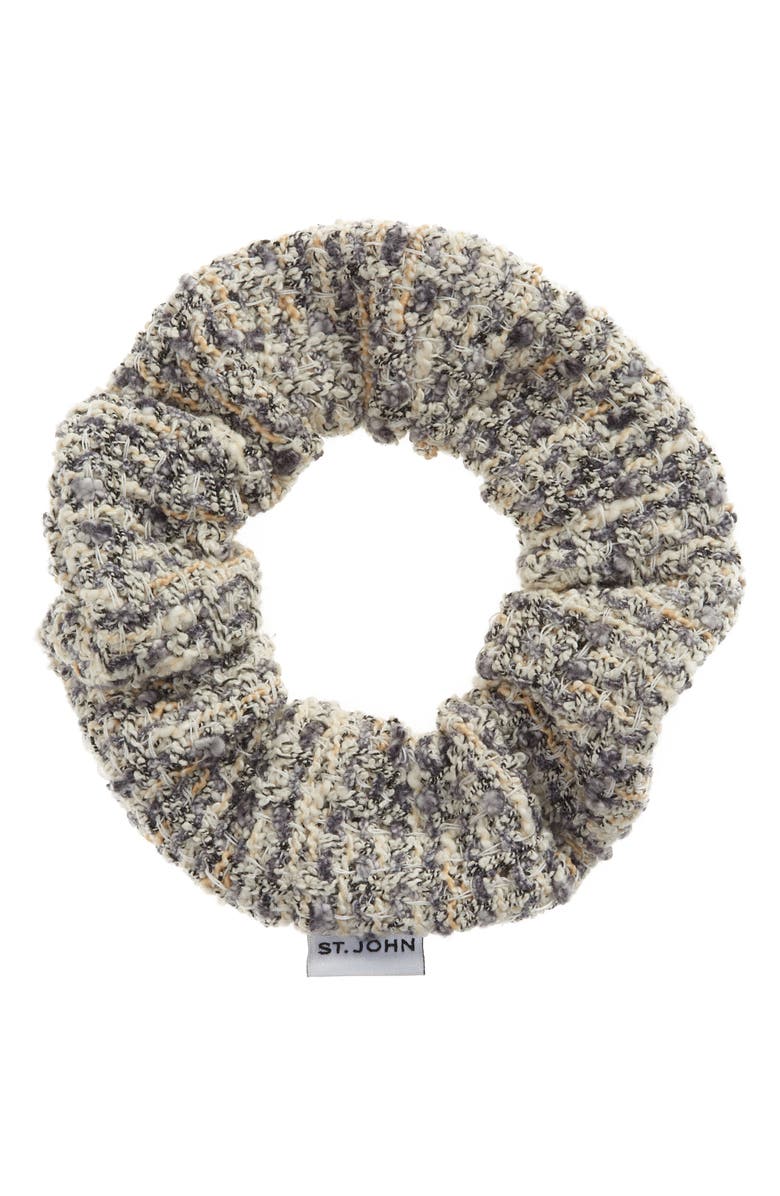 St. John Collection Bouclé Slub Knit Scrunchie, Main, color,