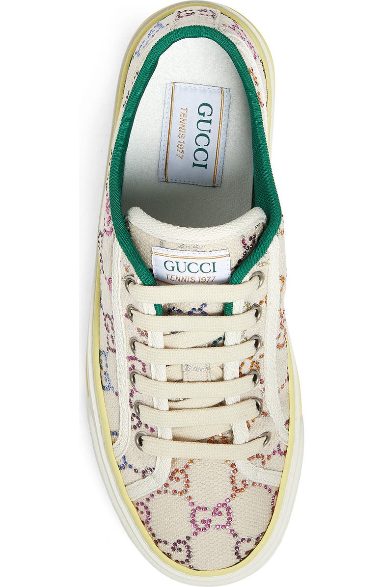 Gucci Tennis 1977 Crystal Logo Low Top Sneaker, Alternate, color,