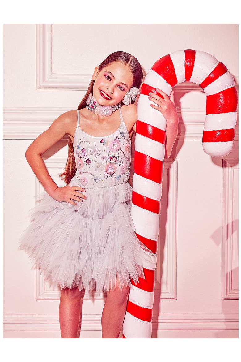 Kids' Blitzen Embellished Tutu Party Dress, Alternate, color, ICICLE