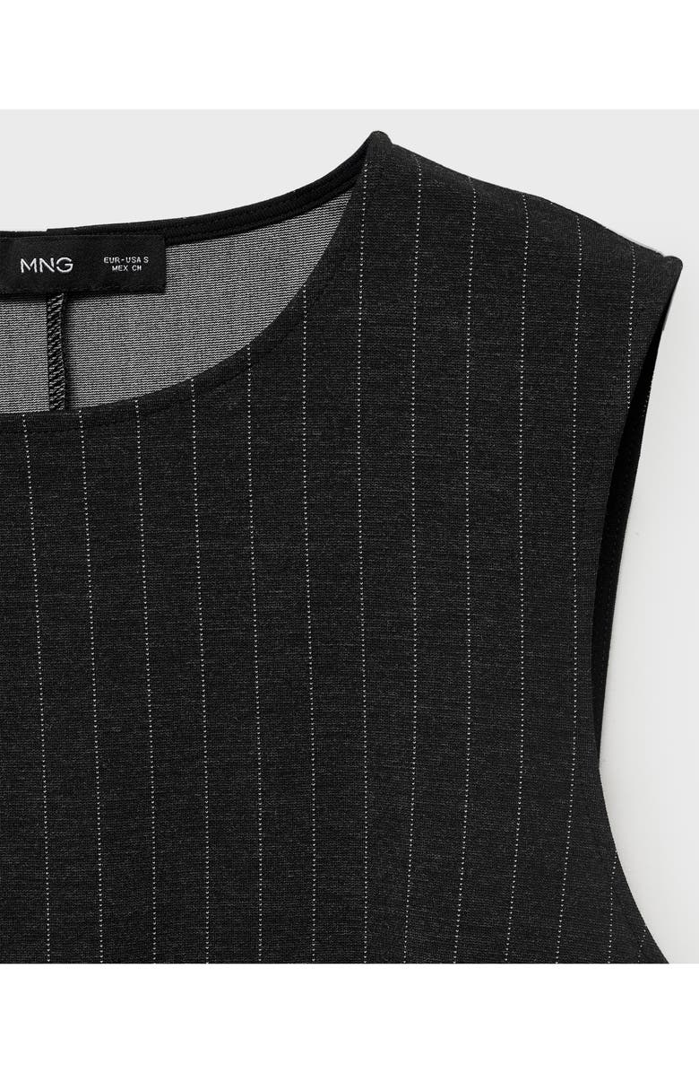 MANGO Sleeveless Pleated Minidress, Alternate, color, Grey