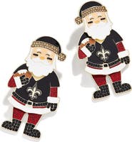 BaubleBar Women's BaubleBar New Orleans Saints Santa Claus Earrings
