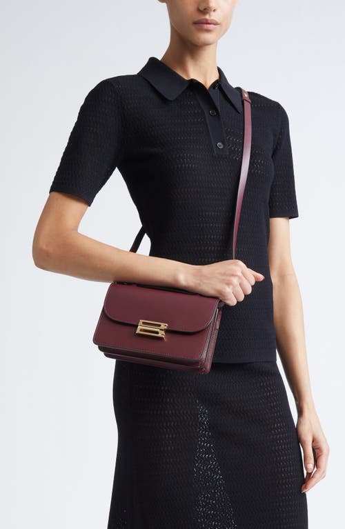 Victoria Beckham The Mini Dorian Leather Shoulder Bag In Burgundy