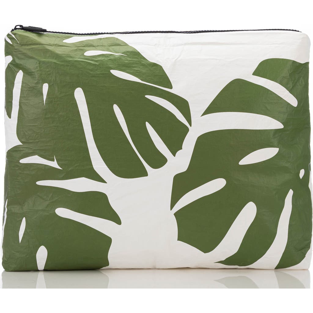 Aloha Collection Monstera Max Pouch In Green