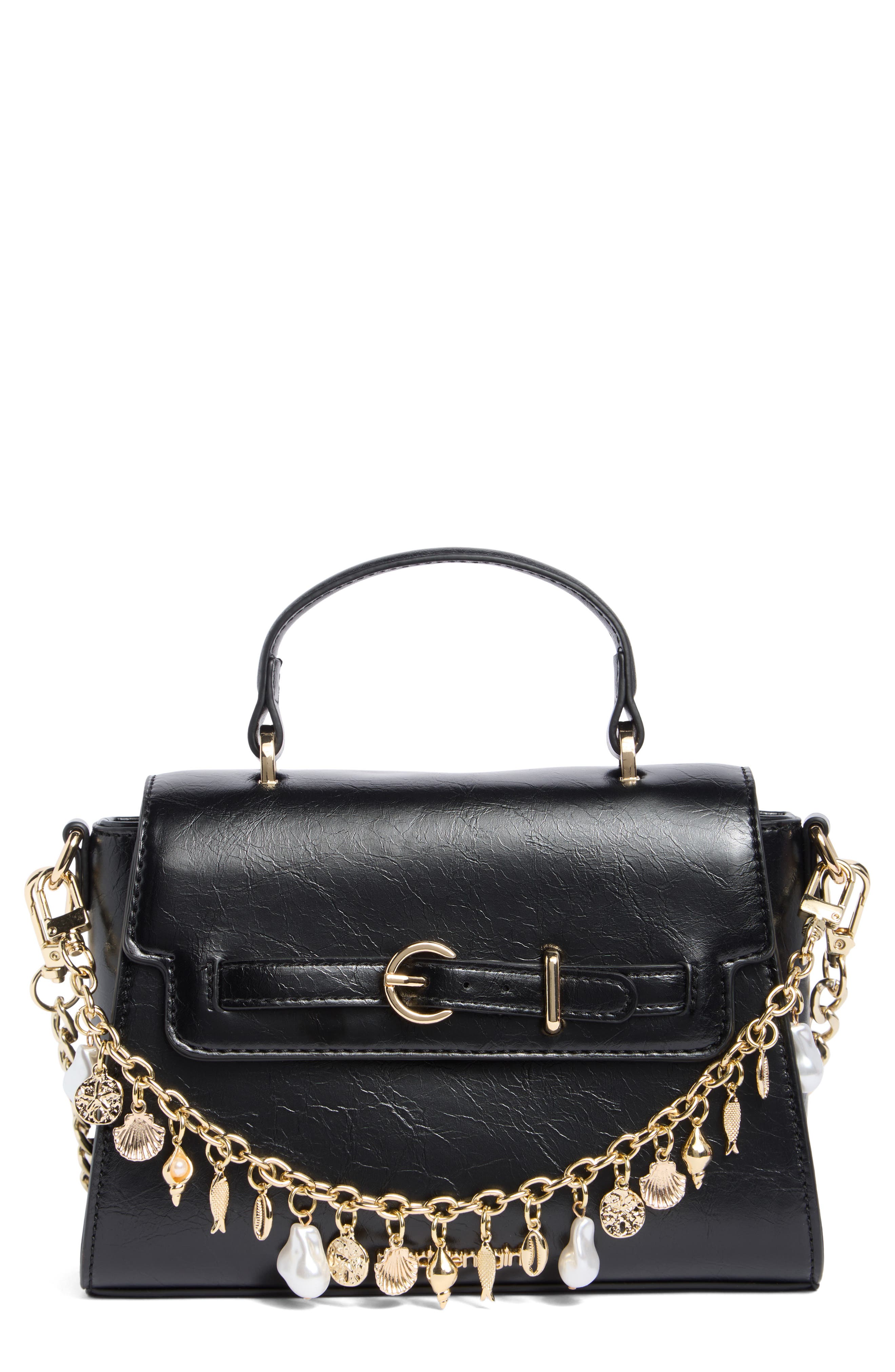 Madden Girl Faux Leather Top Handle Bag