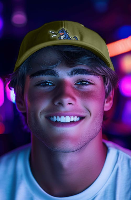Shop Dalix Big Lizard Cap In Yellow