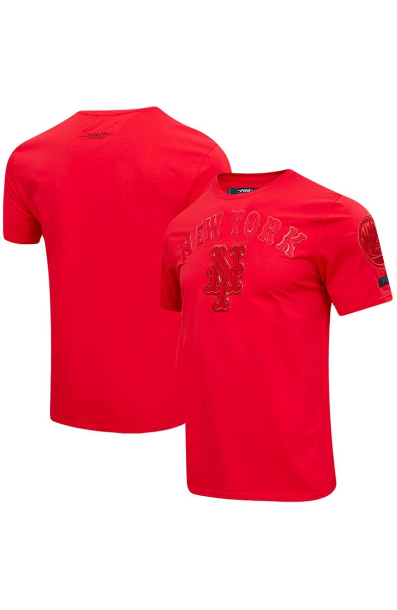 PRO STANDARD Men's Pro Standard New York Mets Classic Triple Red T-Shirt, Main, color, 